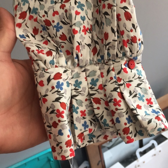 NWT Zara floral one shoulder top - Picture 2 of 5